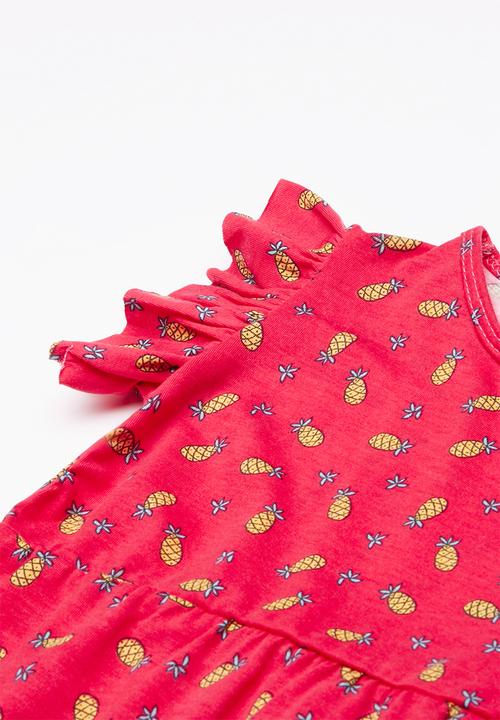 Superbalist - Frill knit dress with leggings - red