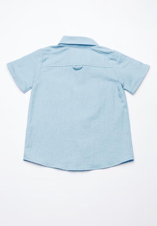 Superbalist - Boys linen shirt - blue