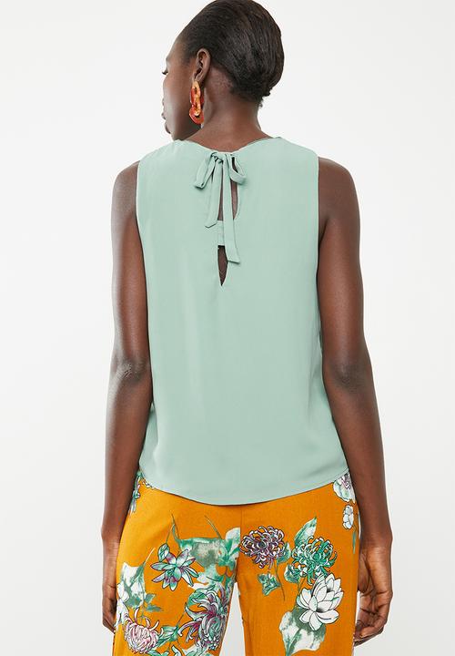 Jacqueline de Yong - Nynne layer sleeveless top - green