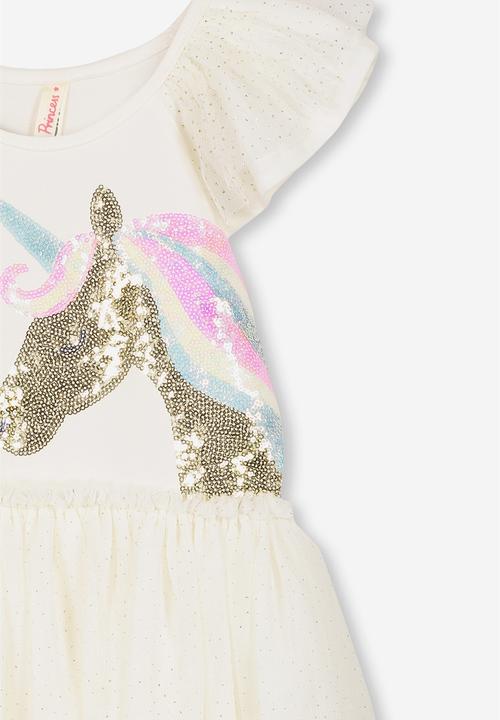 Cotton On - Iris tulle dress unicorn -  white