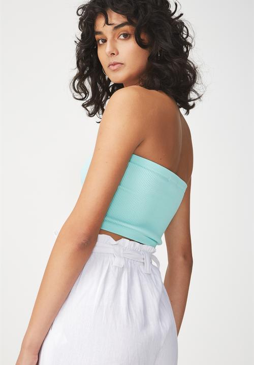 Cotton On - Samantha seam free rib tube top - turquoise