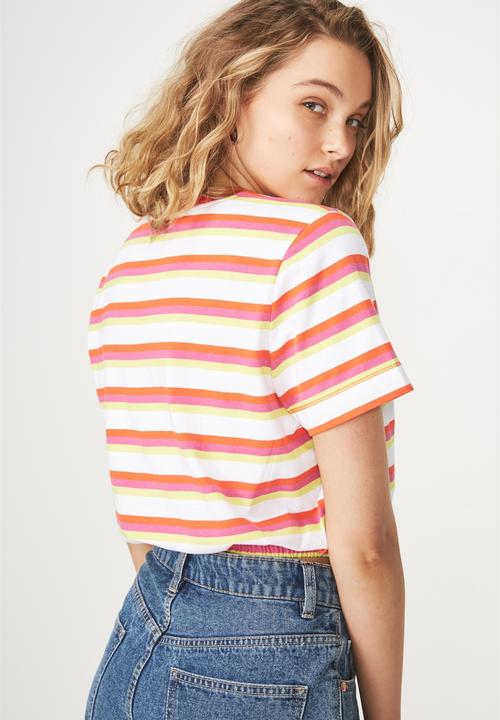 Cotton On - Summer multi stripe - white & red