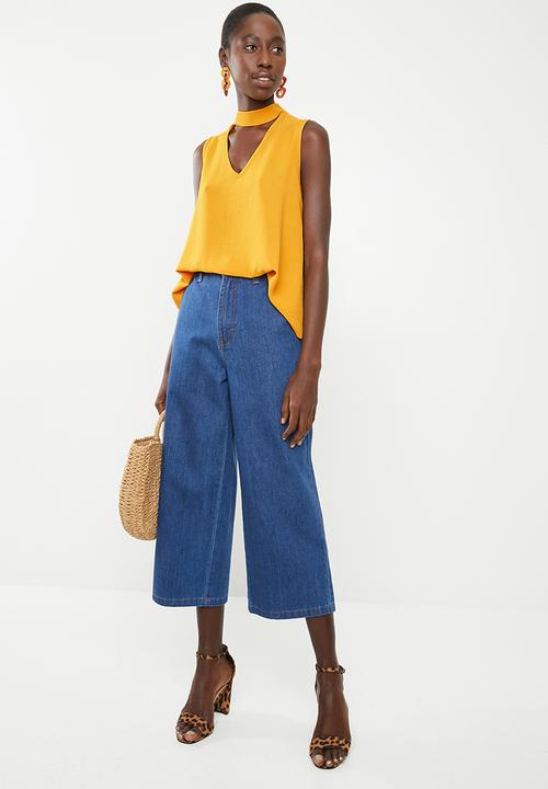 Superbalist - Sleeveless choker blouse - yellow