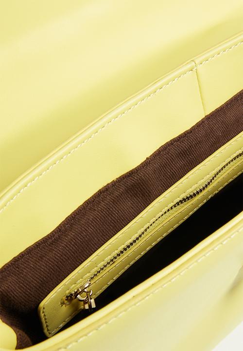 Anni King - Daffodil leather twist lock handbag - yellow 