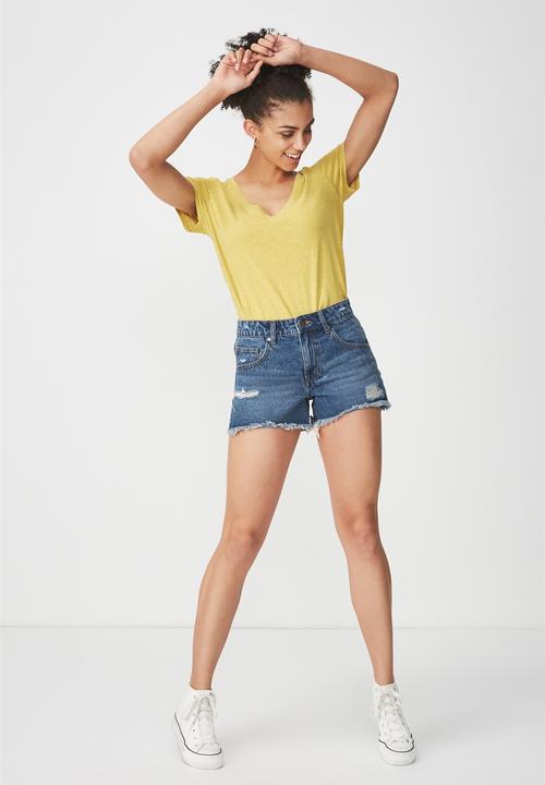 Cotton On - The deep-v top - yellow