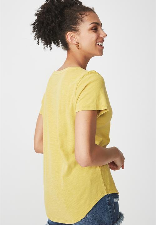 Cotton On - The deep-v top - yellow