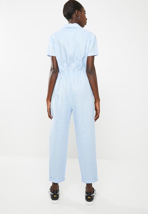 Superbalist - Linen blend jumpsuit - blue 
