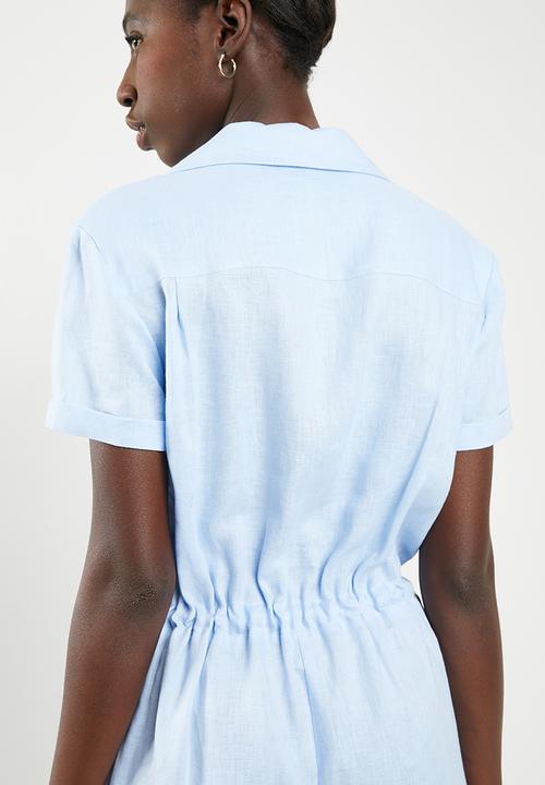 Superbalist - Linen blend jumpsuit - blue 
