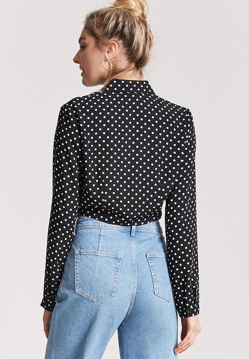 Forever21 - Polka dot shirt - black & white