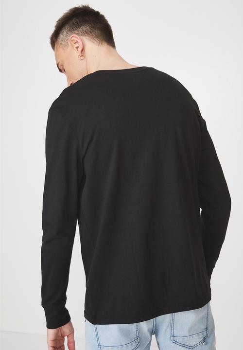 Cotton On - Tbar collaboration long sleeve tee - black