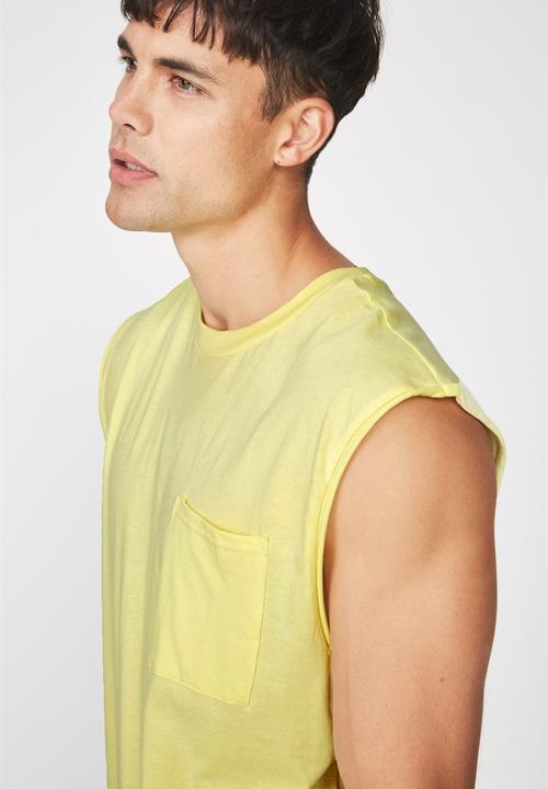Cotton On - Drop shoulder muscle tank- yellow