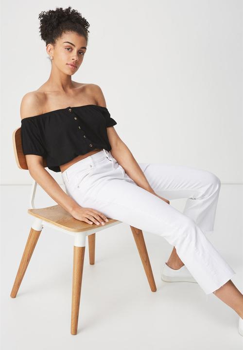Cotton On - Sally off the shoulder top - black