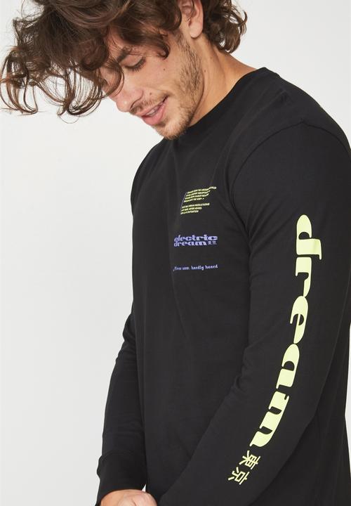 Cotton On - Tbar long sleeve tee - black