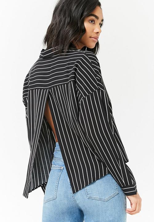 Forever21 - Oversized stripe shirt - black