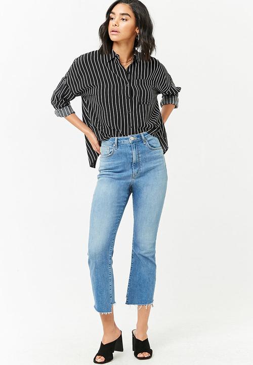 Forever21 - Oversized stripe shirt - black