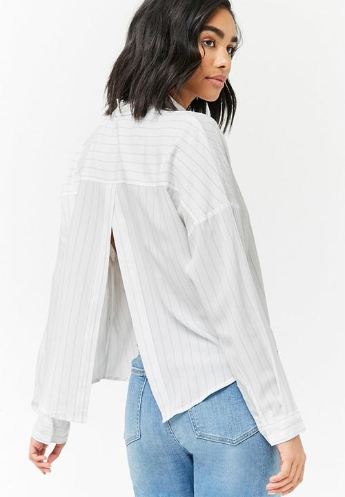 Forever21 - Oversized stripe shirt - cream