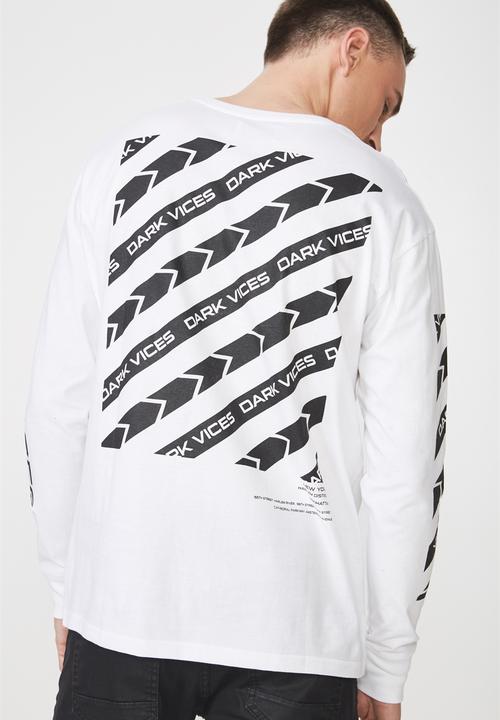 Cotton On - Tbar long sleeve tee - white