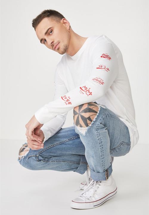 Cotton On - Tbar collaboration long sleeve tee - white