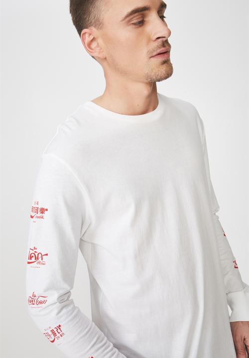 Cotton On - Tbar collaboration long sleeve tee - white