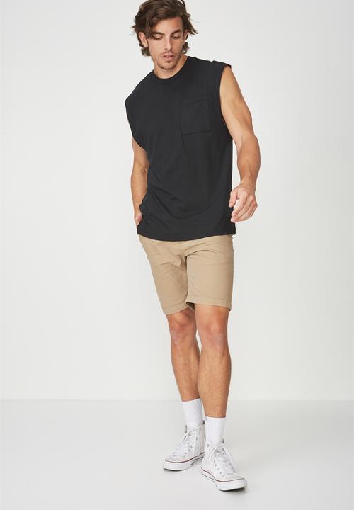 Cotton On - Drop shoulder muscle tank - black