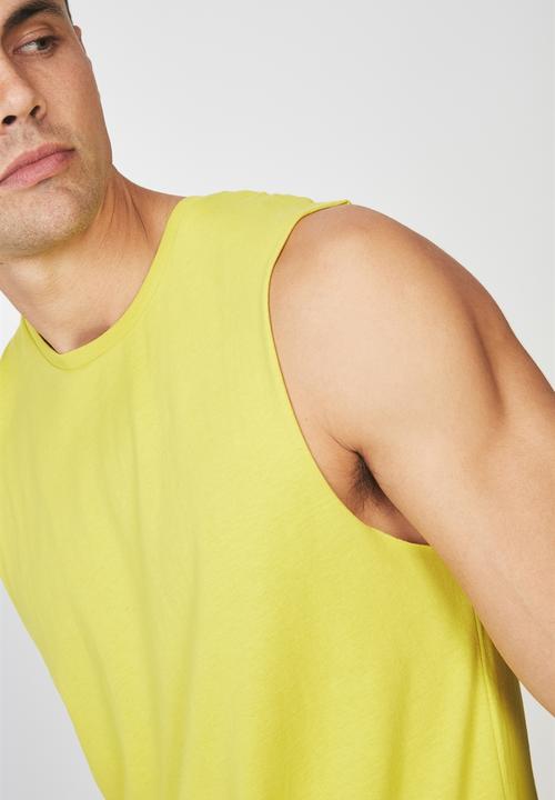 Cotton On - Essential muscle tank - yellow
