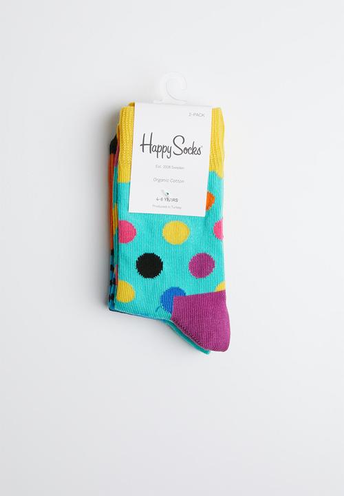 Happy Socks - Kids nautical big dot socks 2 pack - multi