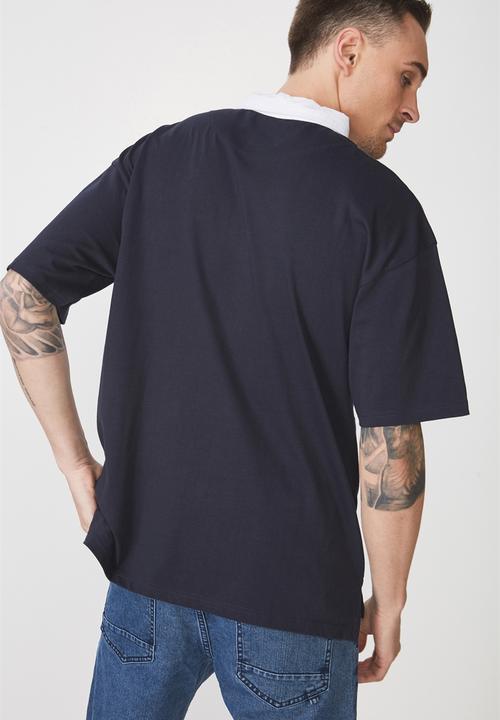 Cotton On - Oversized short sleeve polo - multi