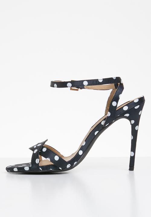 Cherry Collection - Florida stiletto heels - black & white