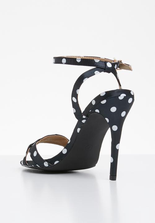 Cherry Collection - Florida stiletto heels - black & white