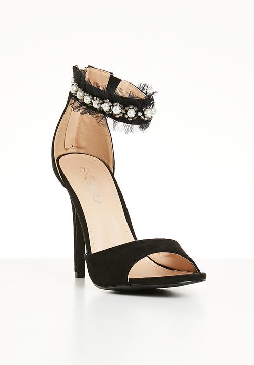 Miss Black - Moore open toe heels - black