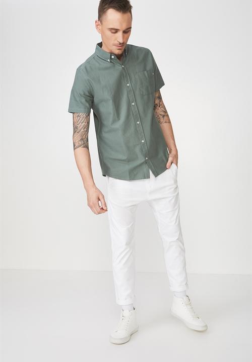 Cotton On - Vintage prep short sleeve shirt - khaki