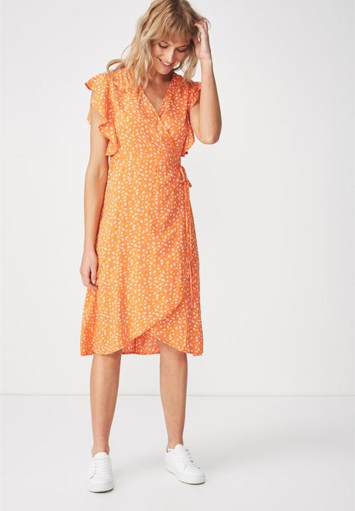 cotton on orange dress