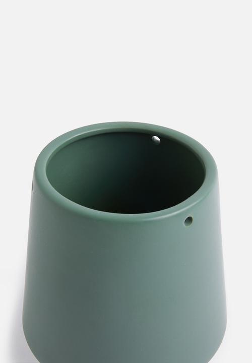Present Time - Skittle hanging pot ceramic - matte jungle green