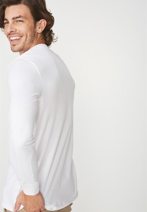 Cotton On - Tbar long sleeve tee - white