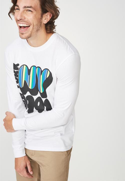 Cotton On - Tbar long sleeve tee - white