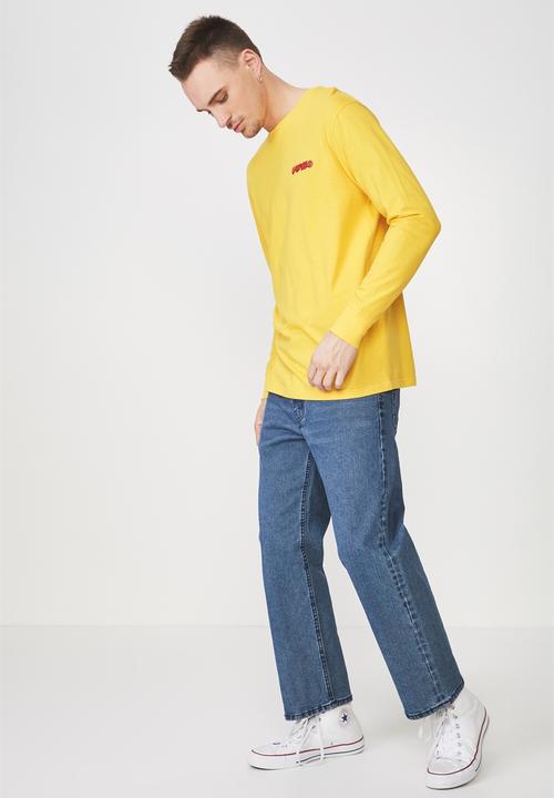 Cotton On - Tbar Garfield collaboration long sleeve tee - yellow