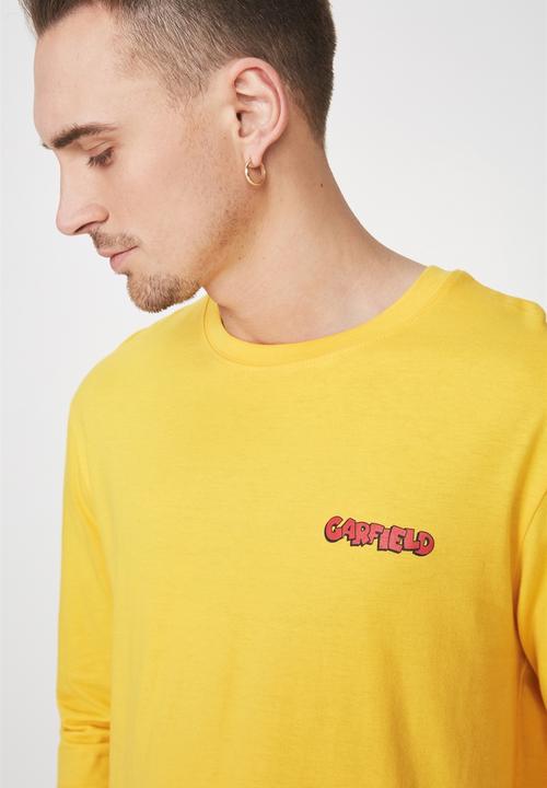 Cotton On - Tbar Garfield collaboration long sleeve tee - yellow