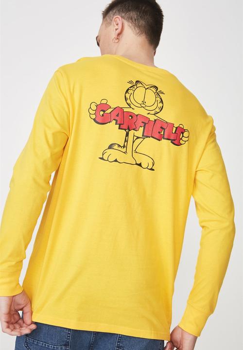 Cotton On - Tbar Garfield collaboration long sleeve tee - yellow