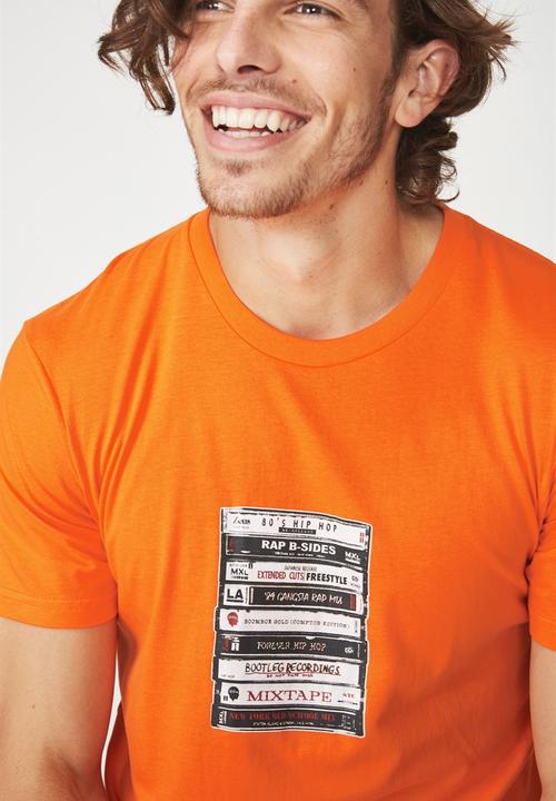 Cotton On - Tbar tapes tee  - orange