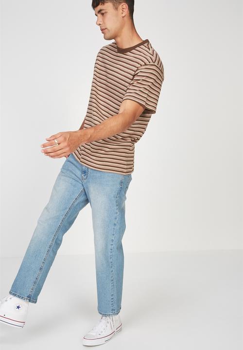 Cotton On - Dylan multi stripe tee-carafe - brown