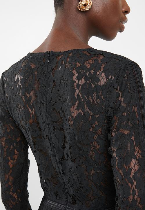 Missguided - Sport tape long sleeve bodysuit - black
