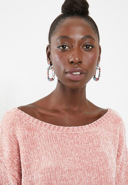 Missguided - Off shoulder luxe jumper - pink