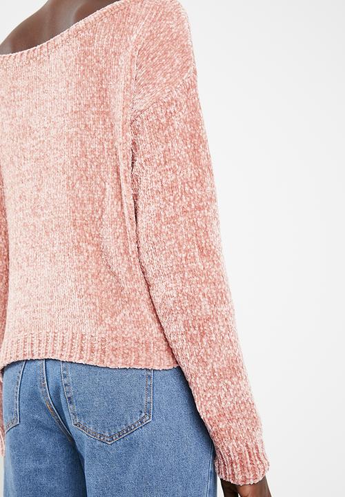 Missguided - Off shoulder luxe jumper - pink