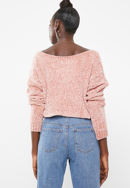 Missguided - Off shoulder luxe jumper - pink