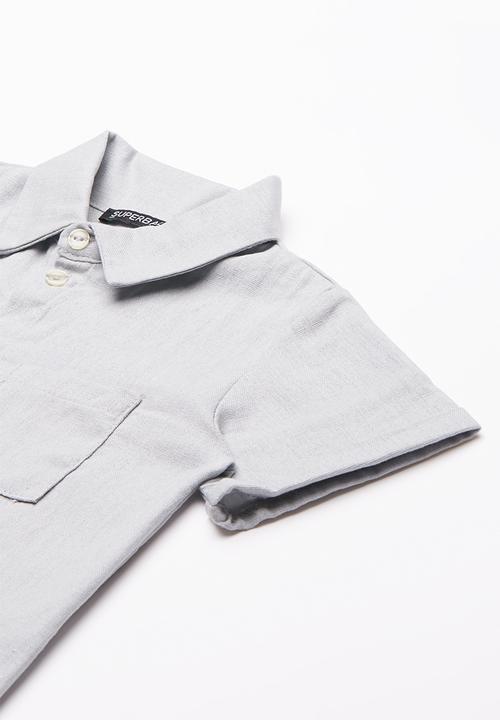 Superbalist - Boys linen shirt - grey 