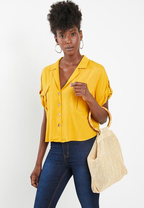 Superbalist - Serena bamboo handle bag - brown 