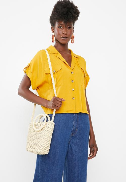 Superbalist - Straw square bag - cream 