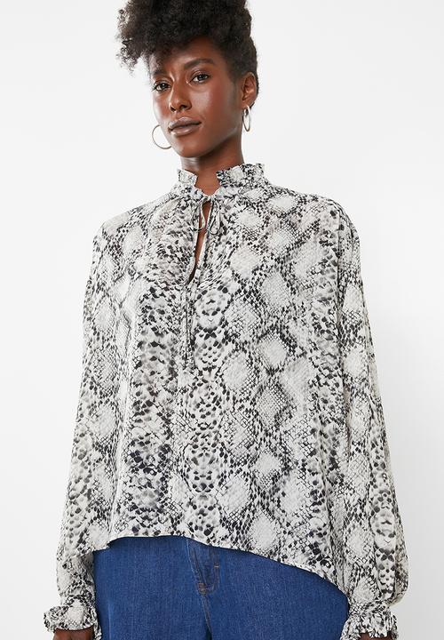 Superbalist - Peasant blouse - grey 