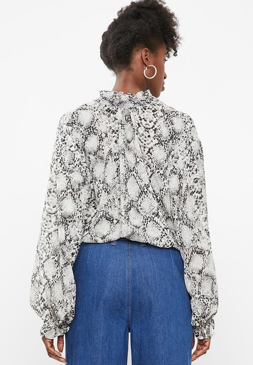 Superbalist - Peasant blouse - grey 