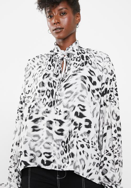 Superbalist - Peasant blouse - black & white